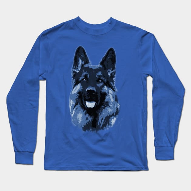 German Shepherd Dog Lover K9 Police Dogs Long Sleeve T-Shirt by Scar